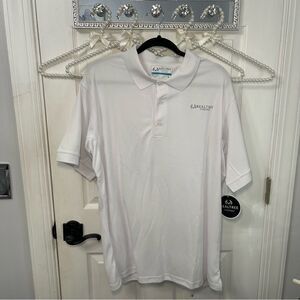 NEW Realtree Fishing White Collard Polo